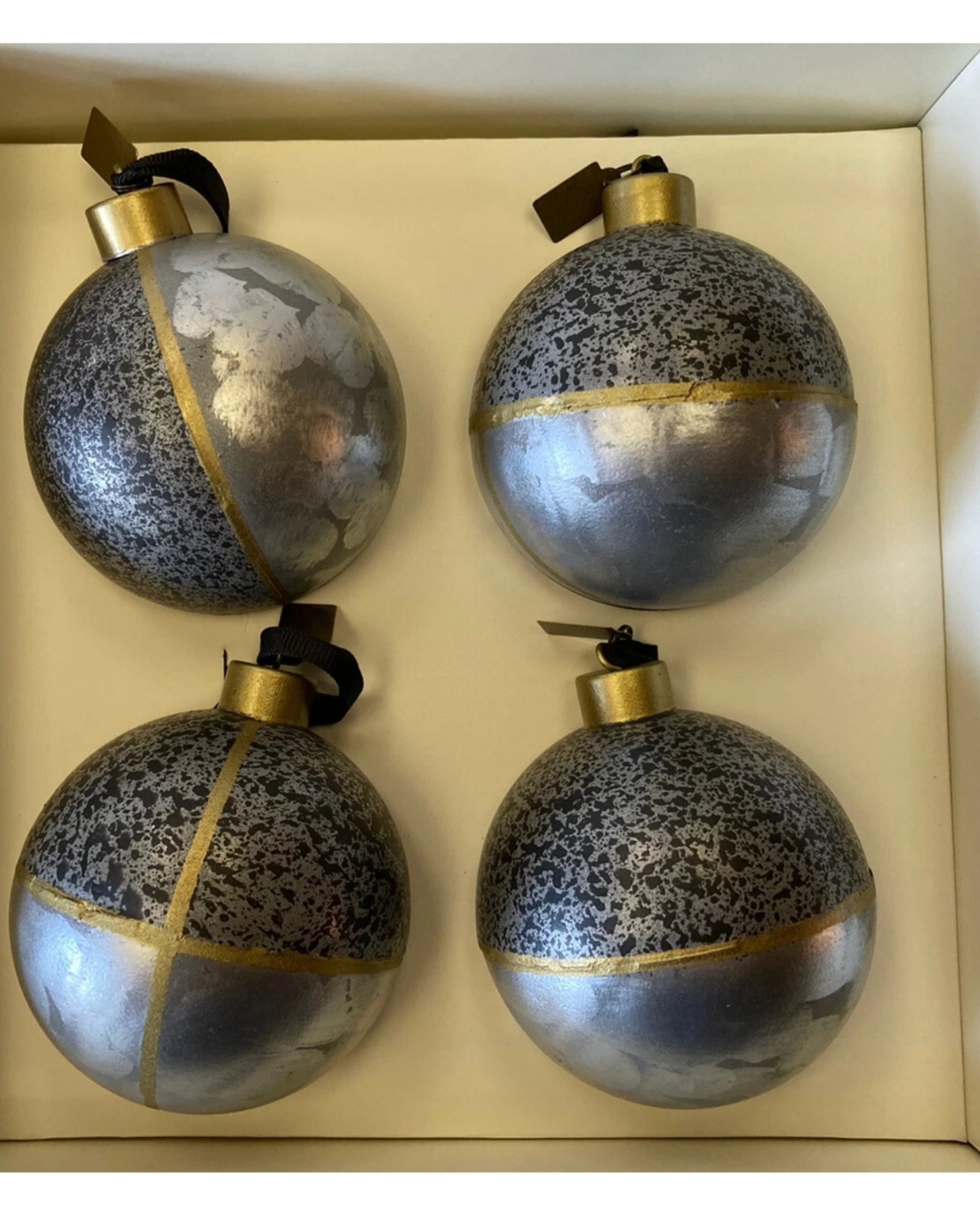 Hearth & Hand Magnolia Galvanized Ornament Set Of 4