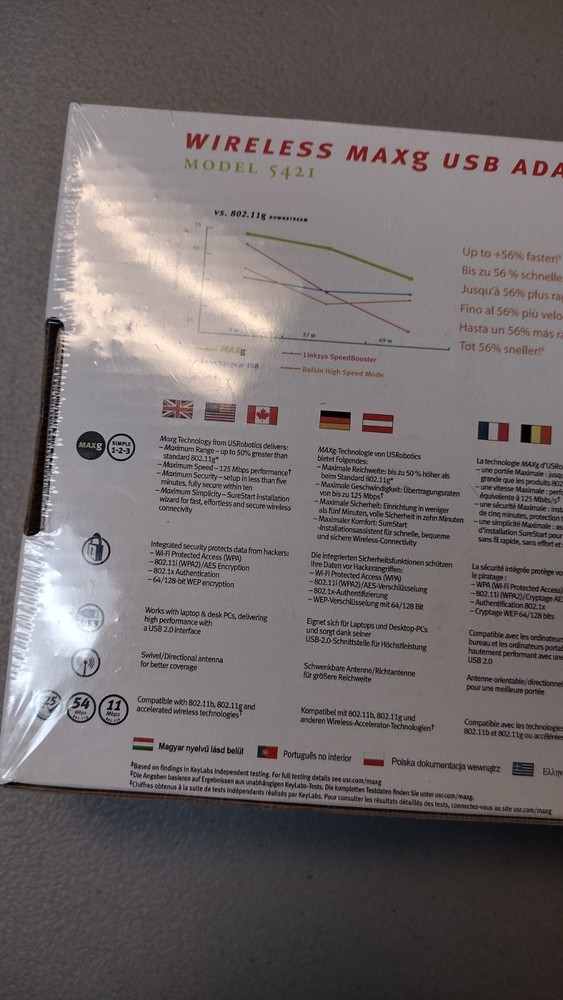 US Robotics Wireless MAXG USB Adapter MODEL 542I