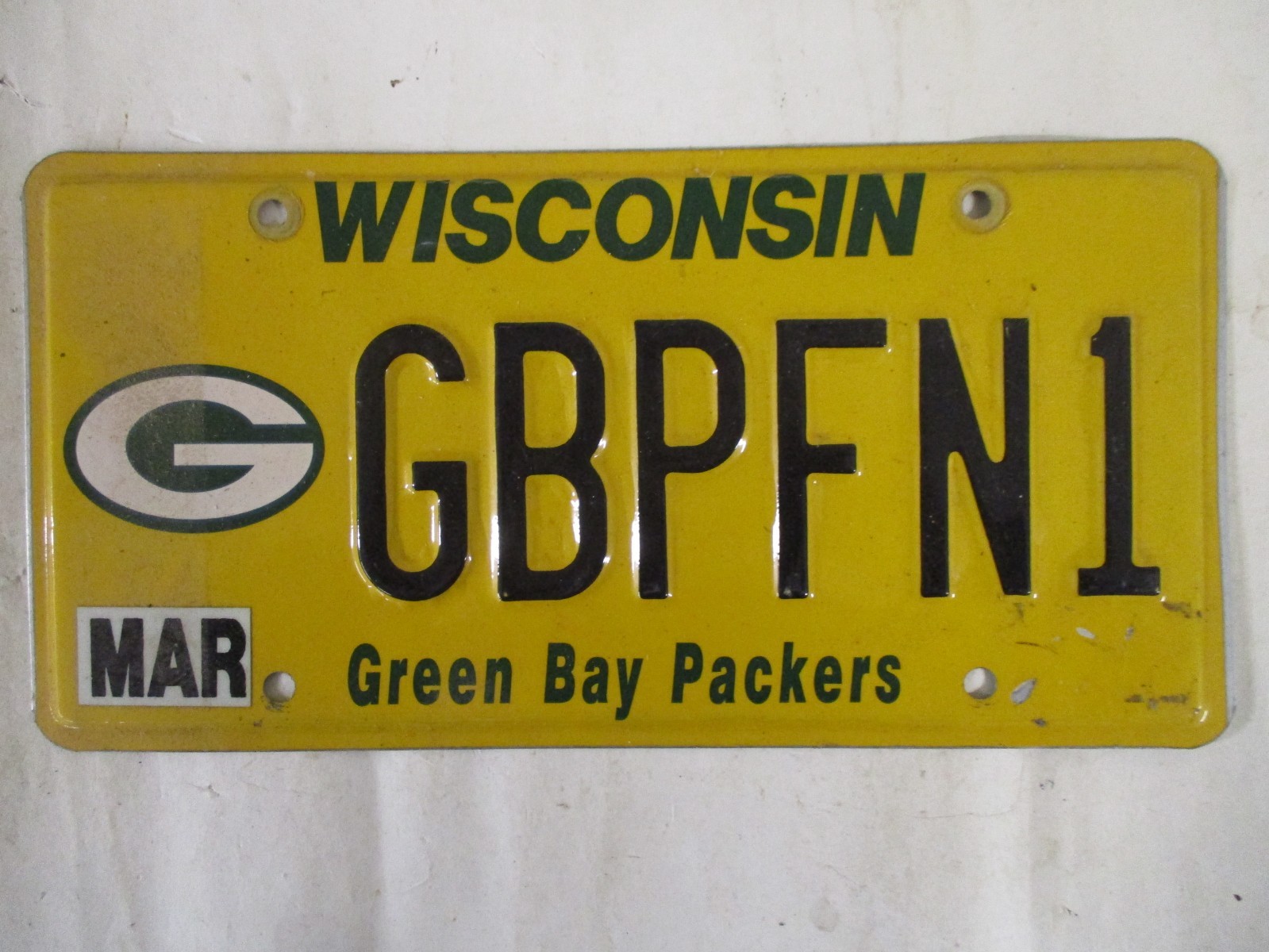 2010 Wisconsin Green Bay Packers Fan vanity SPECIALTY License Plate Tag    SP
