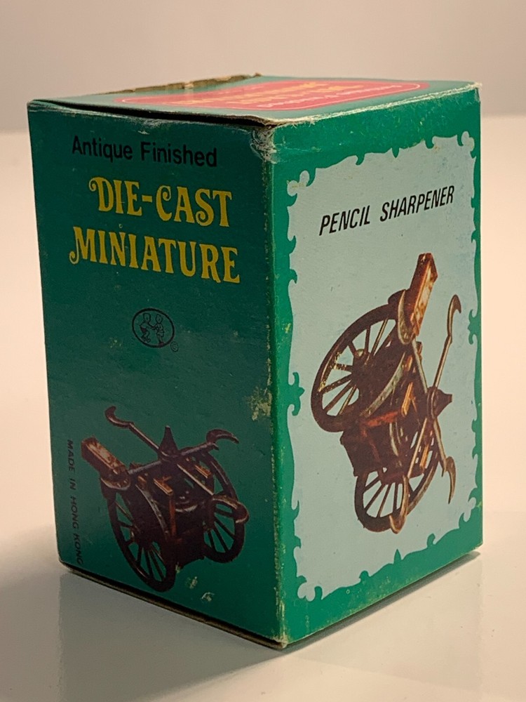 Vintage Die-Cast Pencil Sharpener War Machine With Box PSE