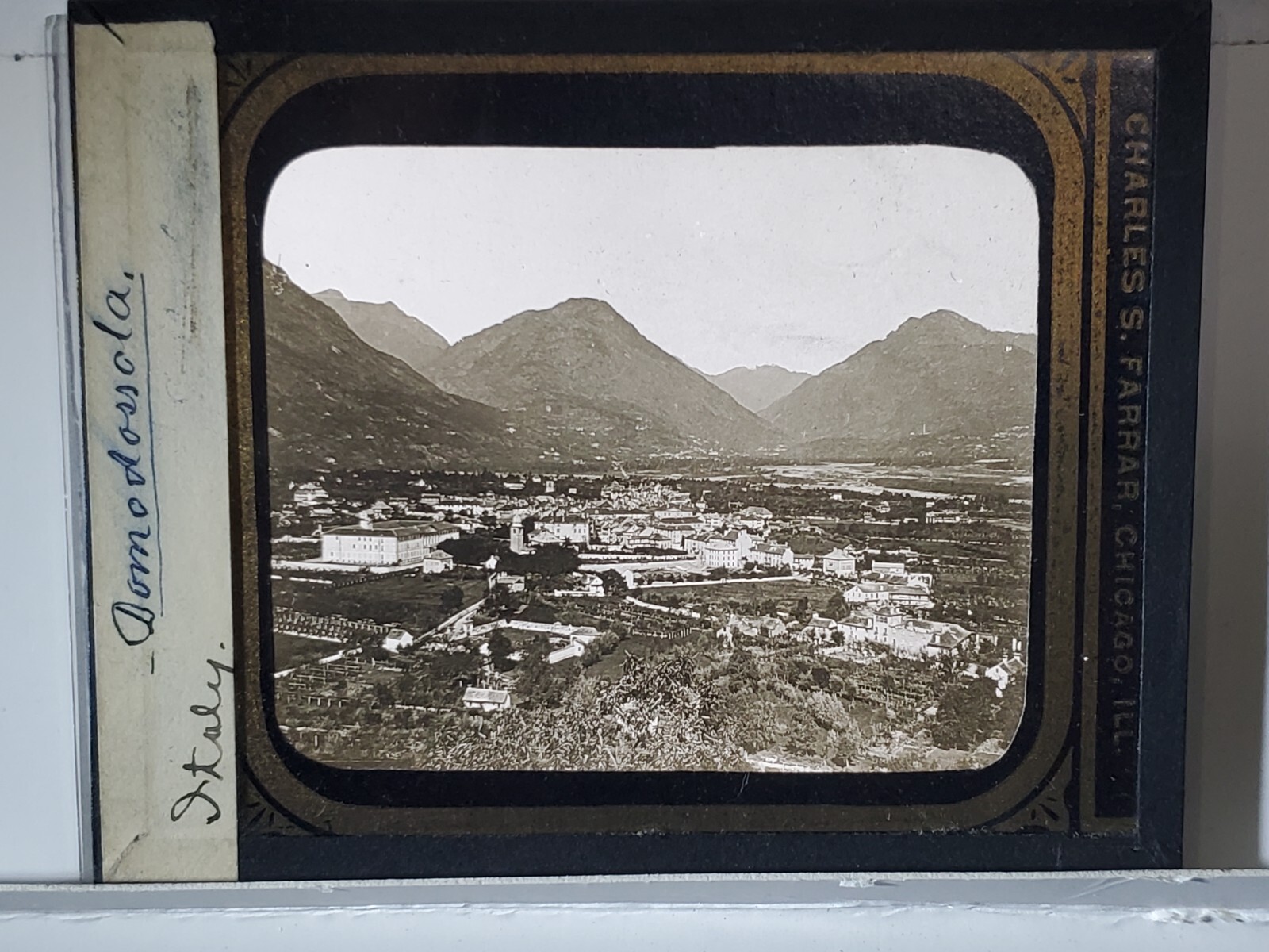 Domodossola, Italy, Charles S Farrar Magic Lantern Glass Slide