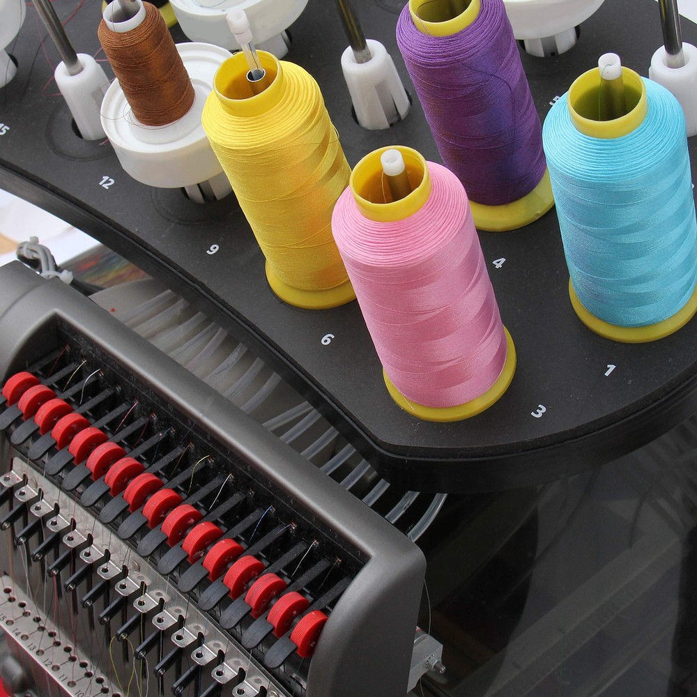 Large 5000m Cones Polyester Machine Embroidery Thread | Huge 5000M 5500 Yard ...