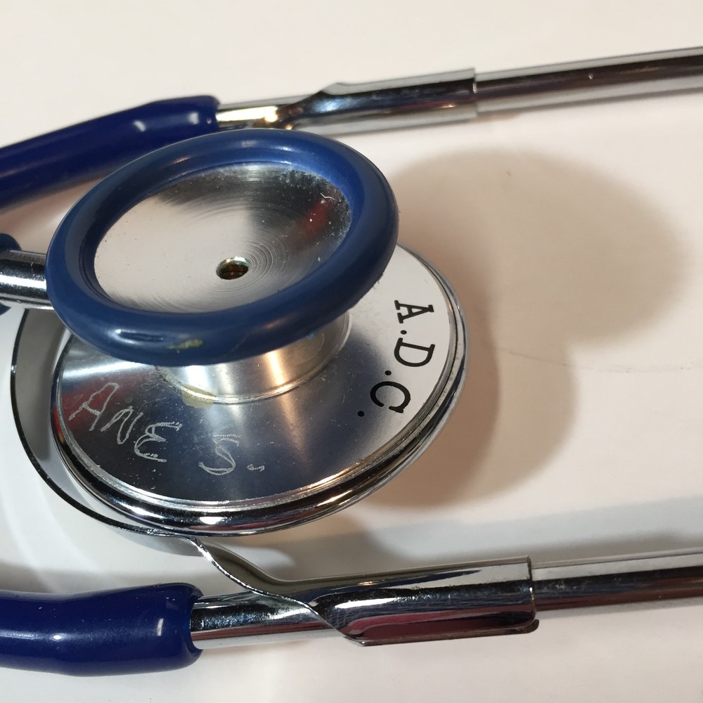 Stethoscopes -(1) ADC, (1) Unmarked- Blue 30" Excellent Condition