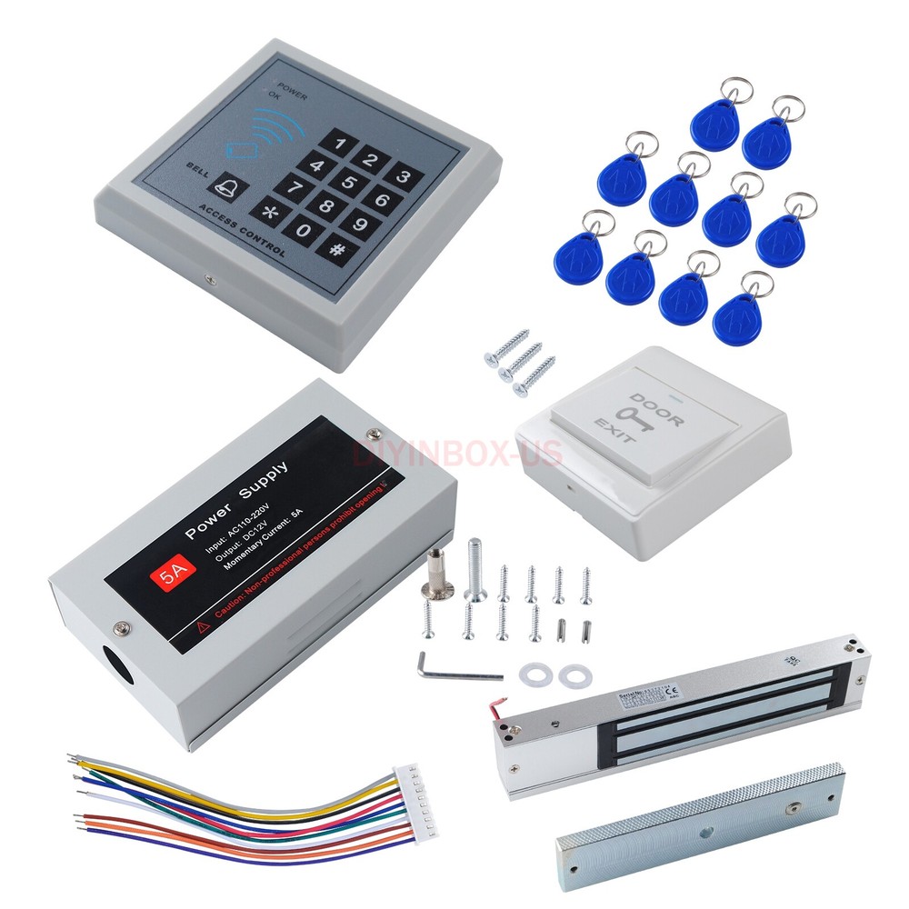 RFID Door Entry Security Access Control System Kit Set Magnetic Electronic Lock