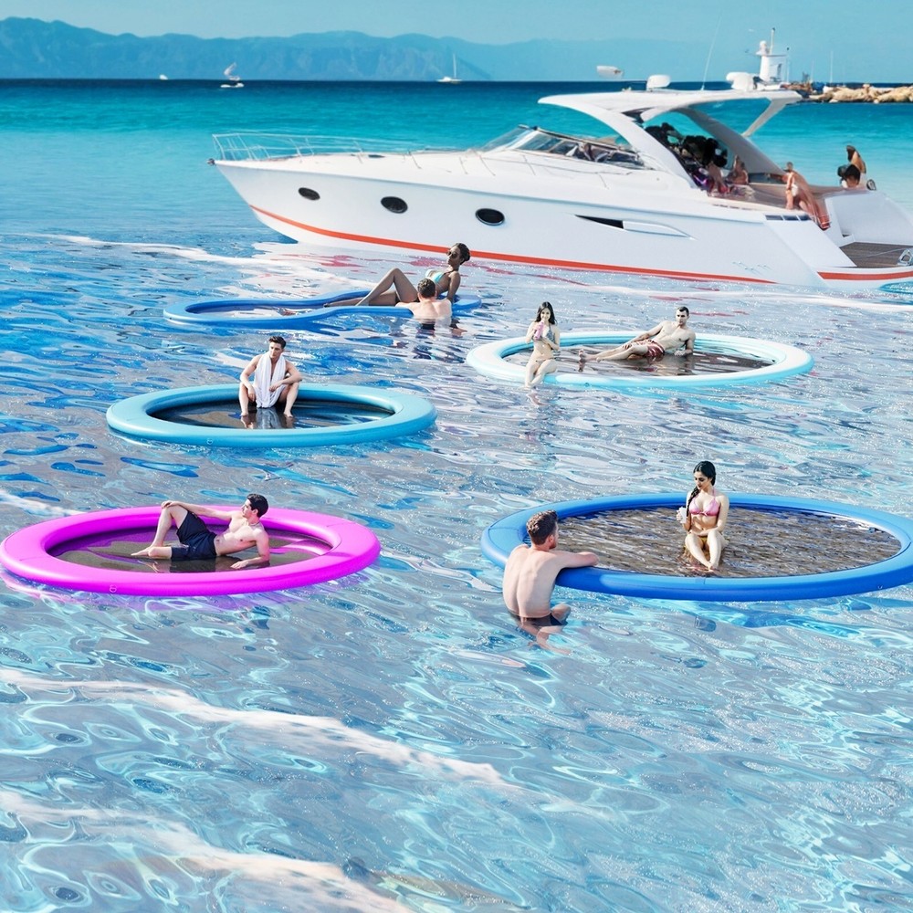 8’ Double-Ring Inflatable Dock, Sunchill Float Ring, Fits 7-8, Ideal for Lakes