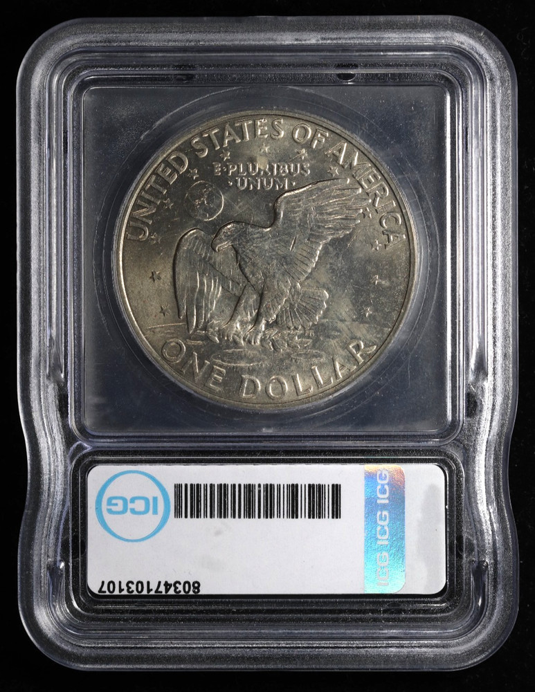 1972 $1 Eisenhower Dollar Type 1 Reverse ICG MS66
