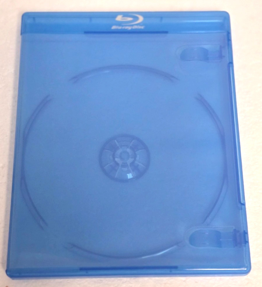 11mm Replacement Single Blu-ray Case with Clear Outer Sleeve & Clips for Artwork