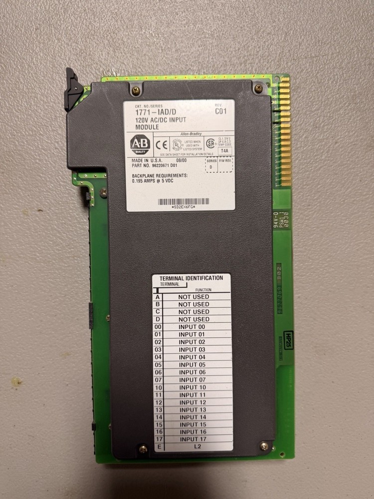 Allen-Bradley 1771-IAD D Input Module 120V AC/DC