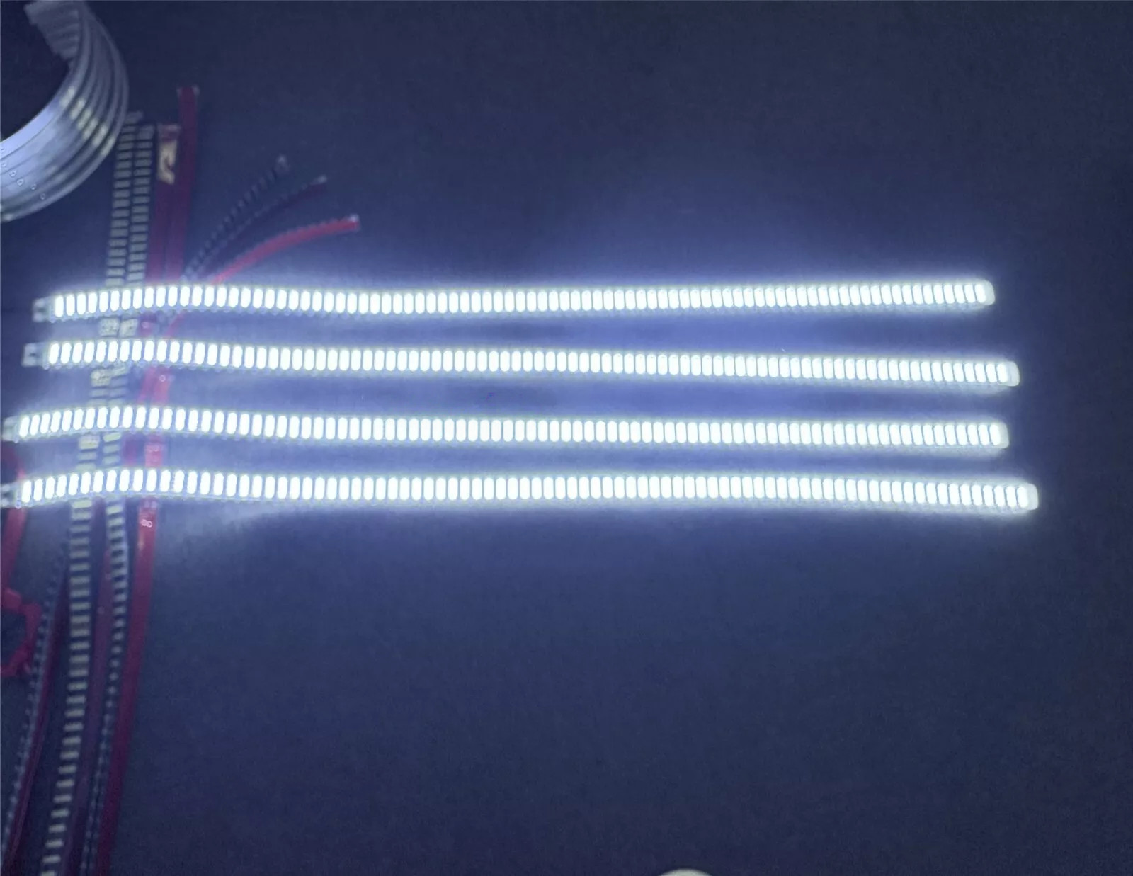 4PCS 4FT Kit Quad Row White LED Strips Fit for Car Truck 15.5'' Wheel Rim Lights