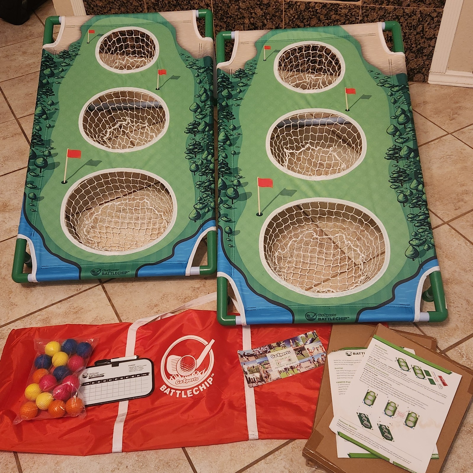 Go Sports Battlechip Premium Outdoor Golf Chipping Game W/ Tote Bag!