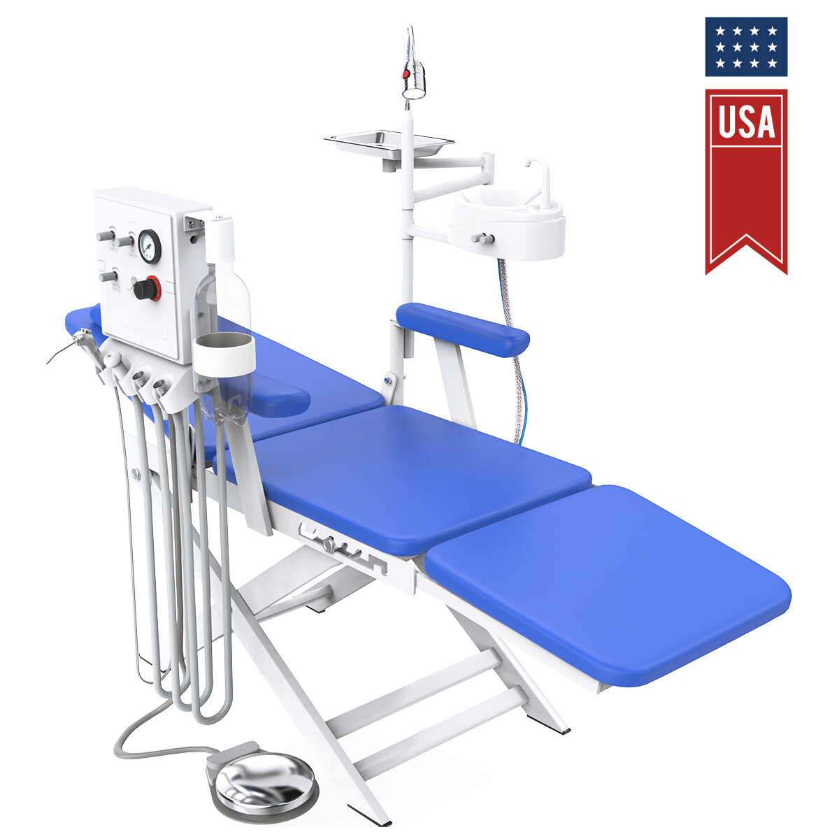 Dental Unit Chair Computer Controlled DC Motor PU Leather Doctor Stool FDA/Chair