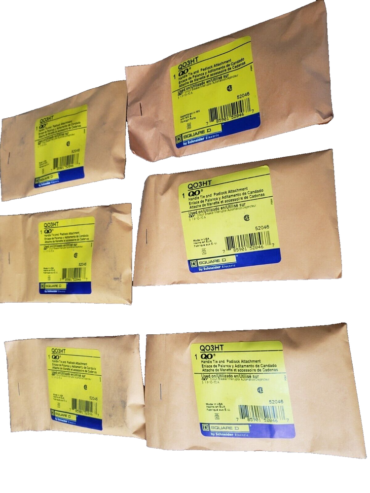 (QTY:3) SQUARE D QO3HT Handle Tie and PADLOCK ATTACHMENT