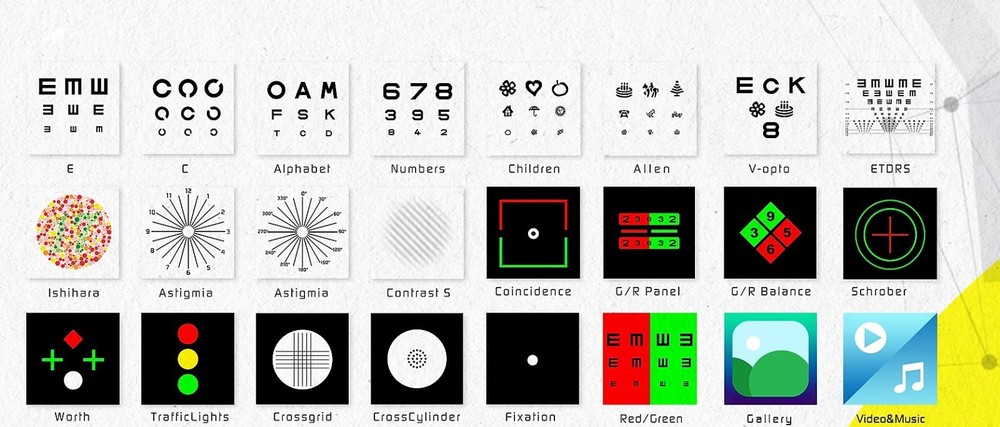Elite Digital Eye Chart Vision Optics Visual Acuity Software Chart Remote Used