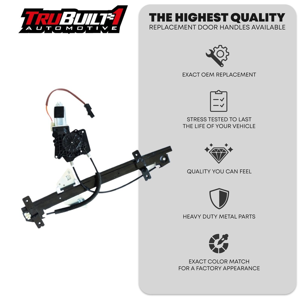 Power Window Regulator w/Motor Assembly, Front Passenger Side - Compatible wi...