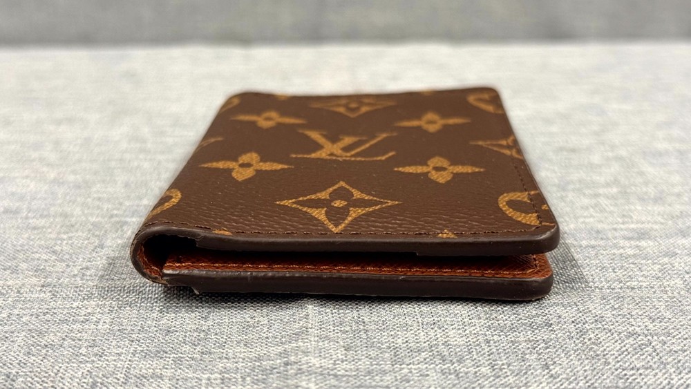 LV Louis Vuitton Pocket Organizer Monogram Eclipse Brown