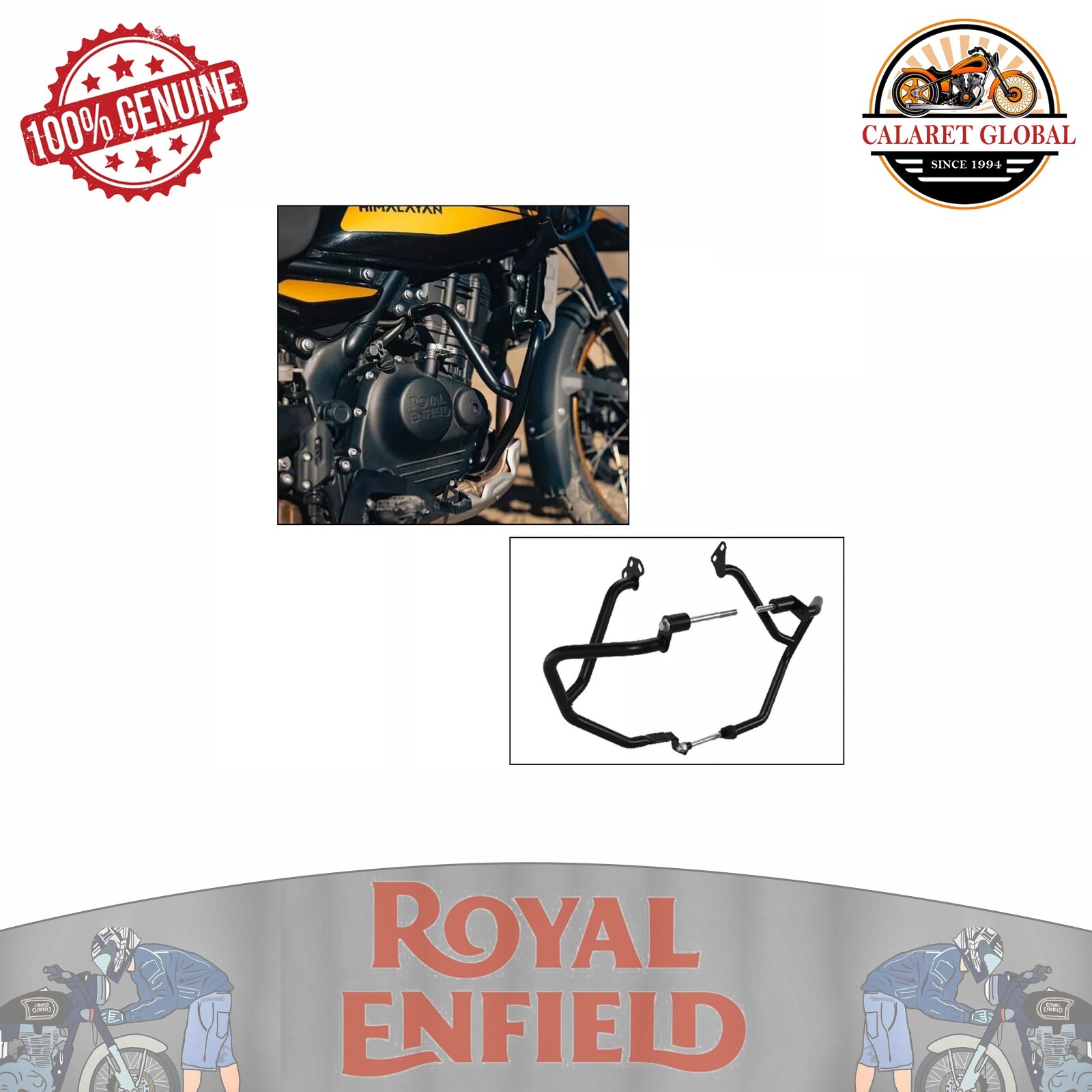 ACCESSORIES FOR ROYAL ENFIELD NEW HIMALAYAN 450 LARGE ENGINE GUARD PROTECTION