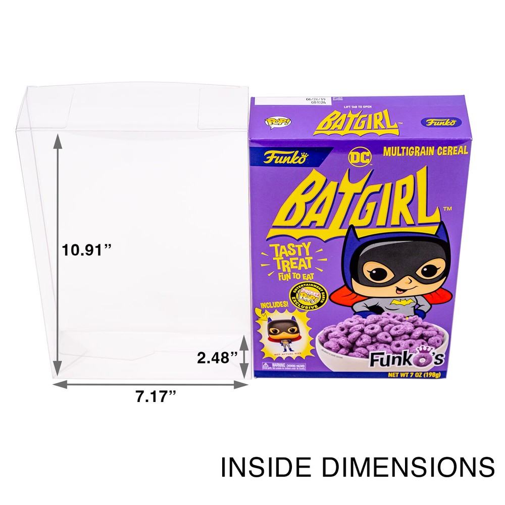 Funko Cereal Box Protector Case for FunkO's Pop Boxes Plastic Display