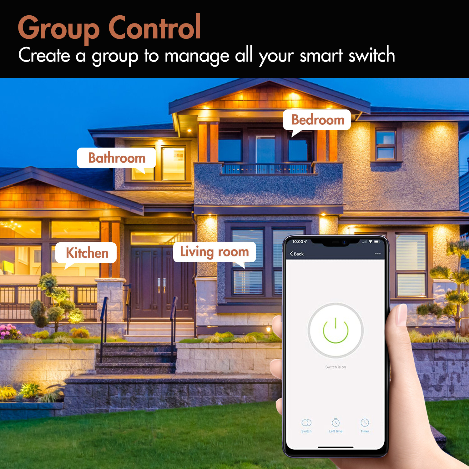 3 Pack Smart WIFI Switch Light Wall Works with Amazon Alexa Home, Smart life APP