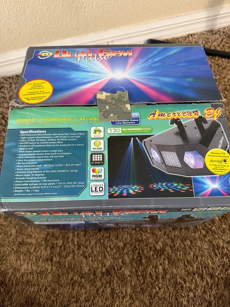 American DJ Dual Gem Pulse Party Strobe Effects light