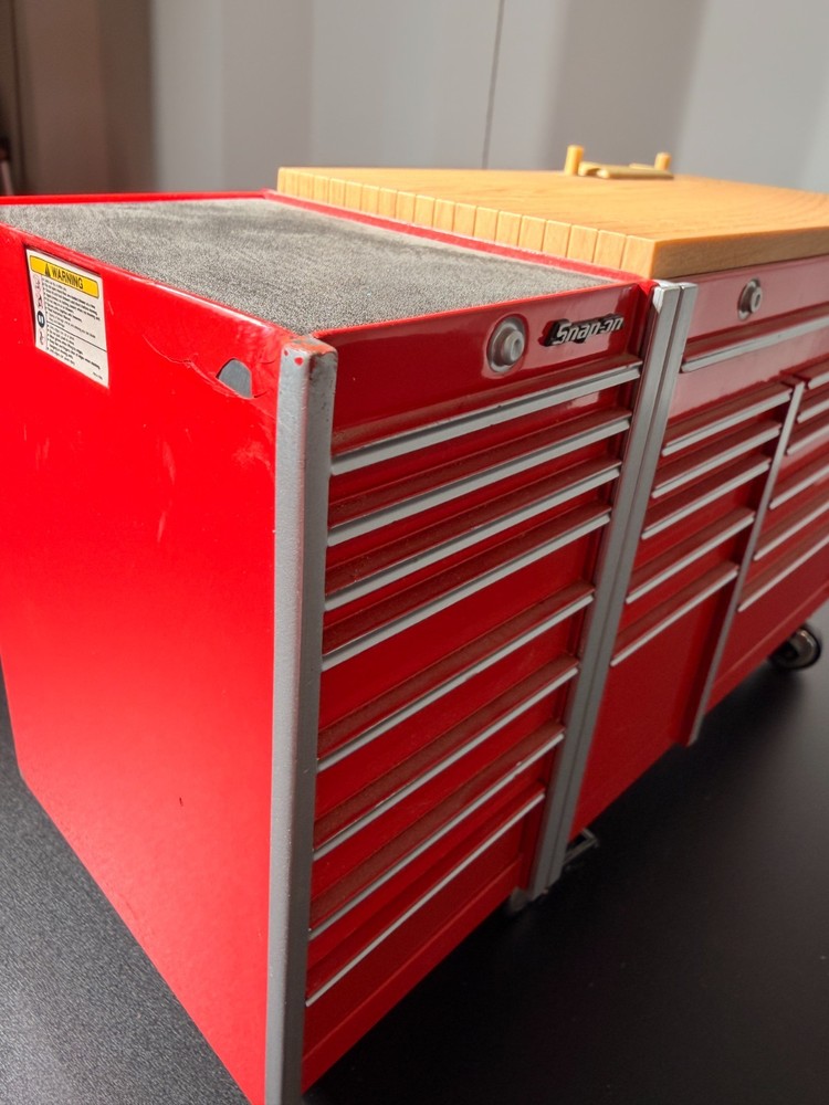Snap On Tools Mini Rolling Tool Box Bank Red