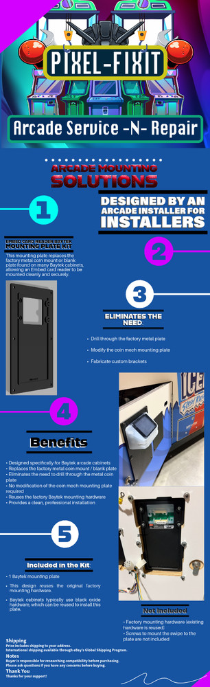 EMBED MOUNTING PLATE - BAYTEK ONLY