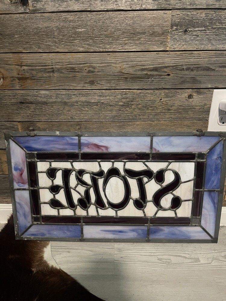 Vintage Original Storefront Stained Glass
