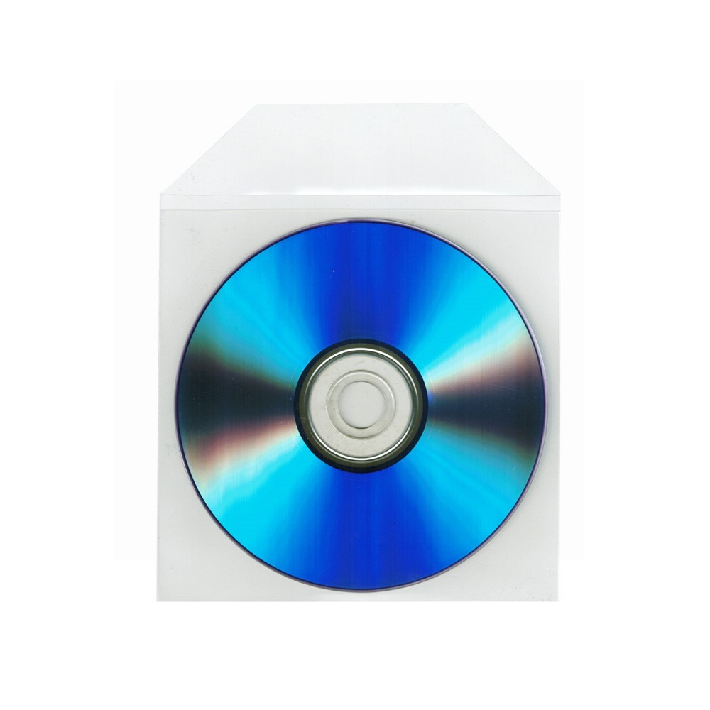 500 Wholesale Thick CPP Clear Plastic Sleeve Bag Envelope with Flap CD DVD Disc