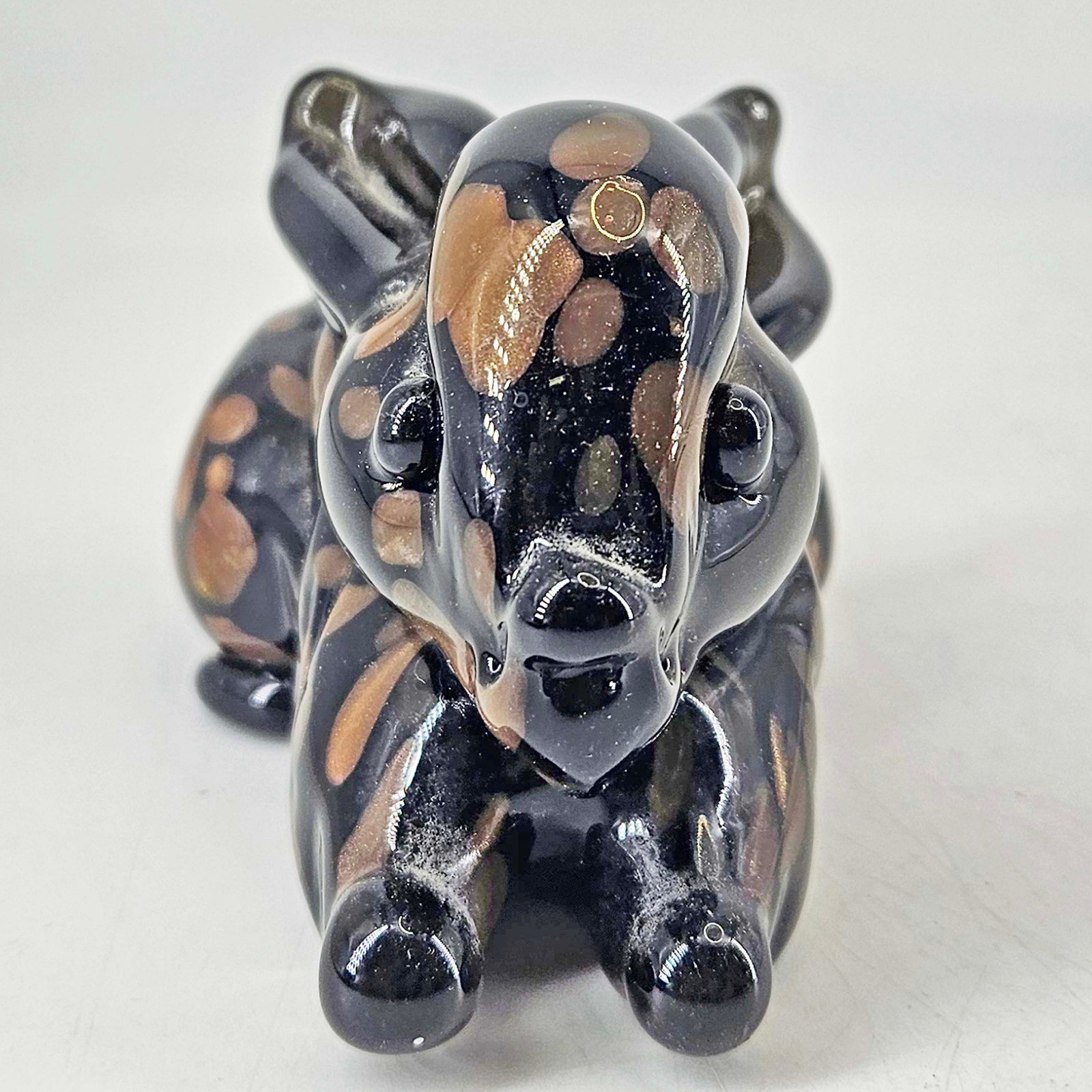 Vintage Cristalart Venetian Blown Art Glass Venezuela bunny rabbit hare figurine