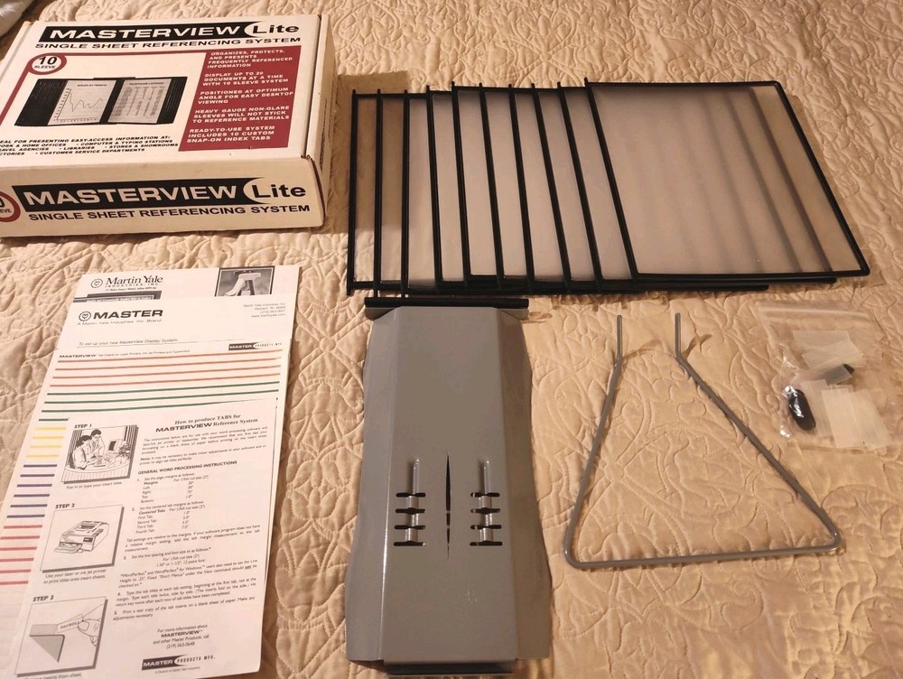 Master View Lite ML10 Single Sheet Referencing System, ​10 Sleeves Martin Yale