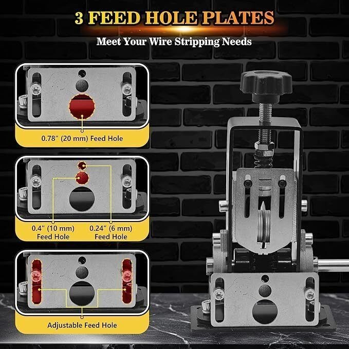 1-25MM Manual Wire Stripping Machine Drill Powered Hand Crank Wire Stripper Tool