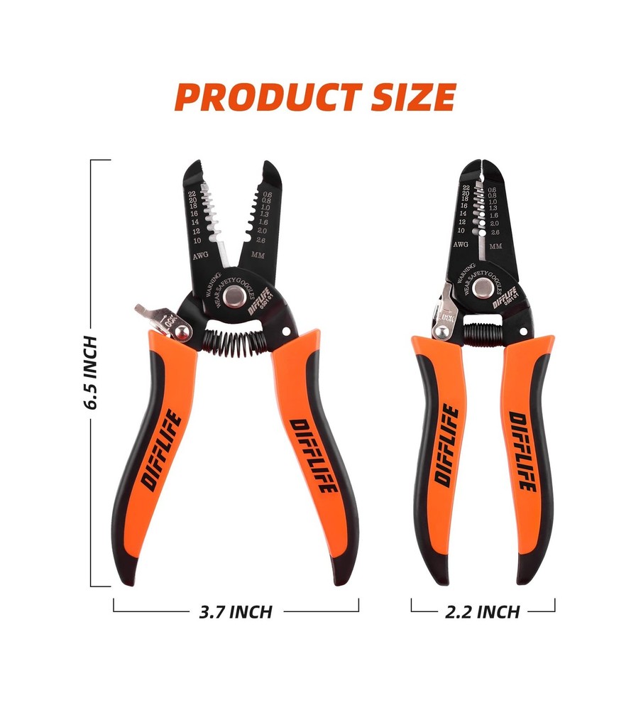 10-22 AWG Wire Stripper Cutter Wire Stripping Tool And Multi-Function Hand To...