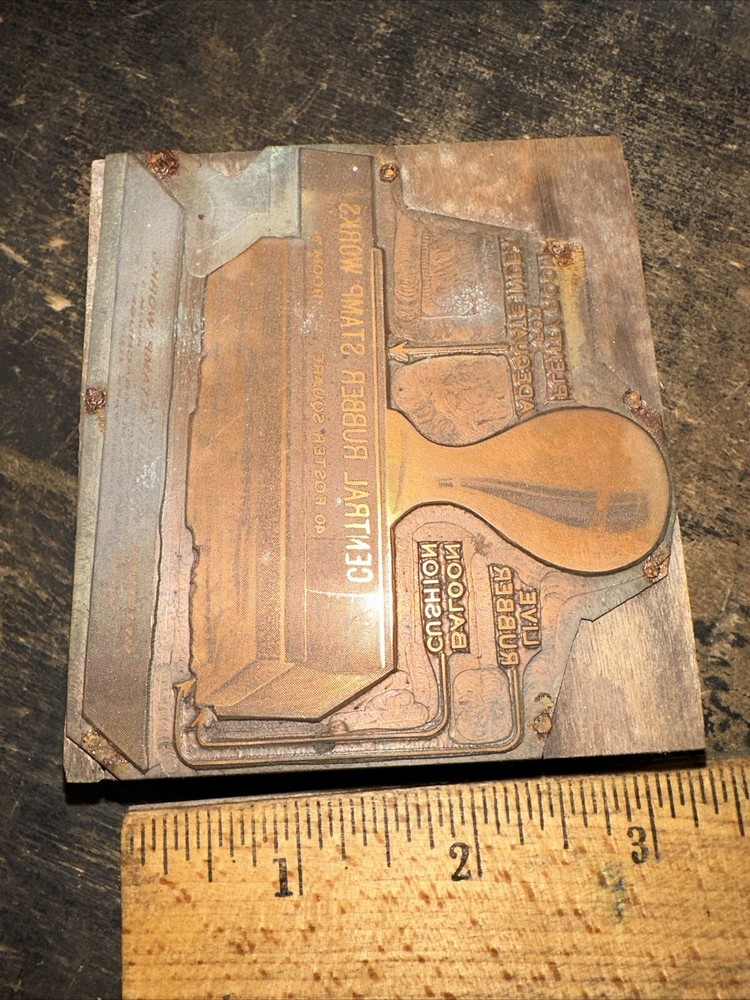 Print Block ( Old Rubber Stamp ) Copper Face