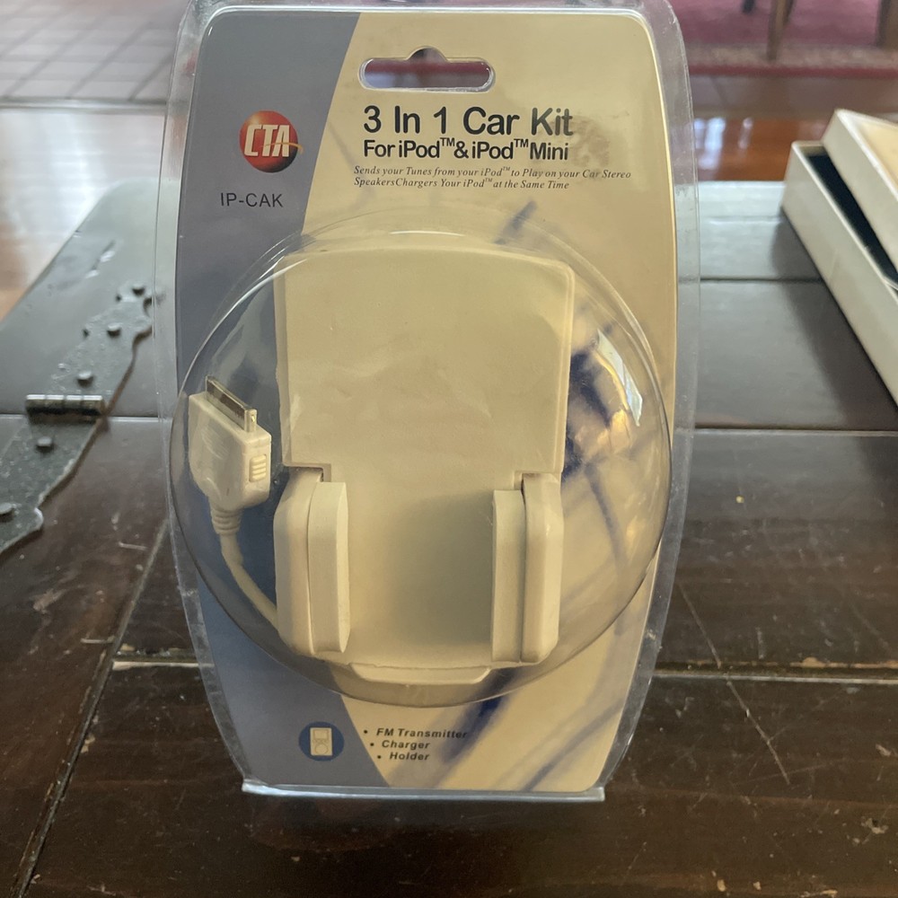 3 in 1 Car Kit FM Transmitter, Charger, and Holder CTA