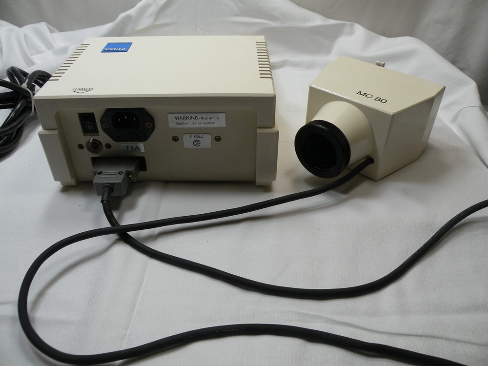 Carl Zeiss MC-80 Microscope Camera Exposure Controller w/ Camera, Cord & Cable