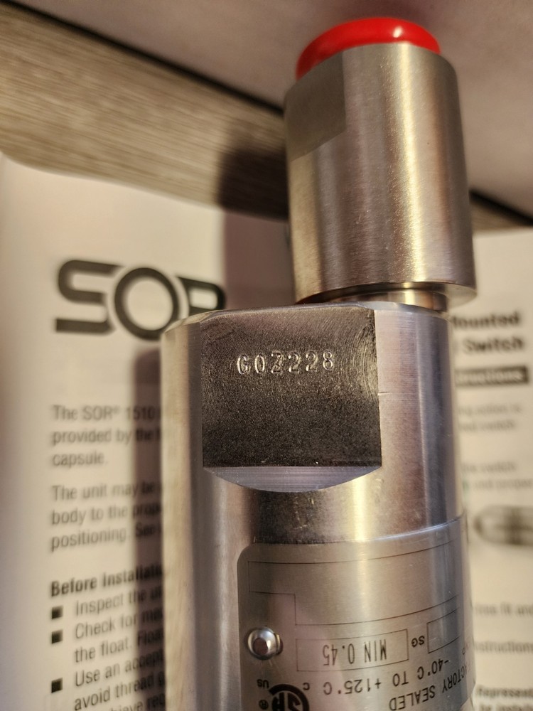 SOR 1510C-G5A-C-L9-ES-CSCV Float Level Switch SOR Level Switch