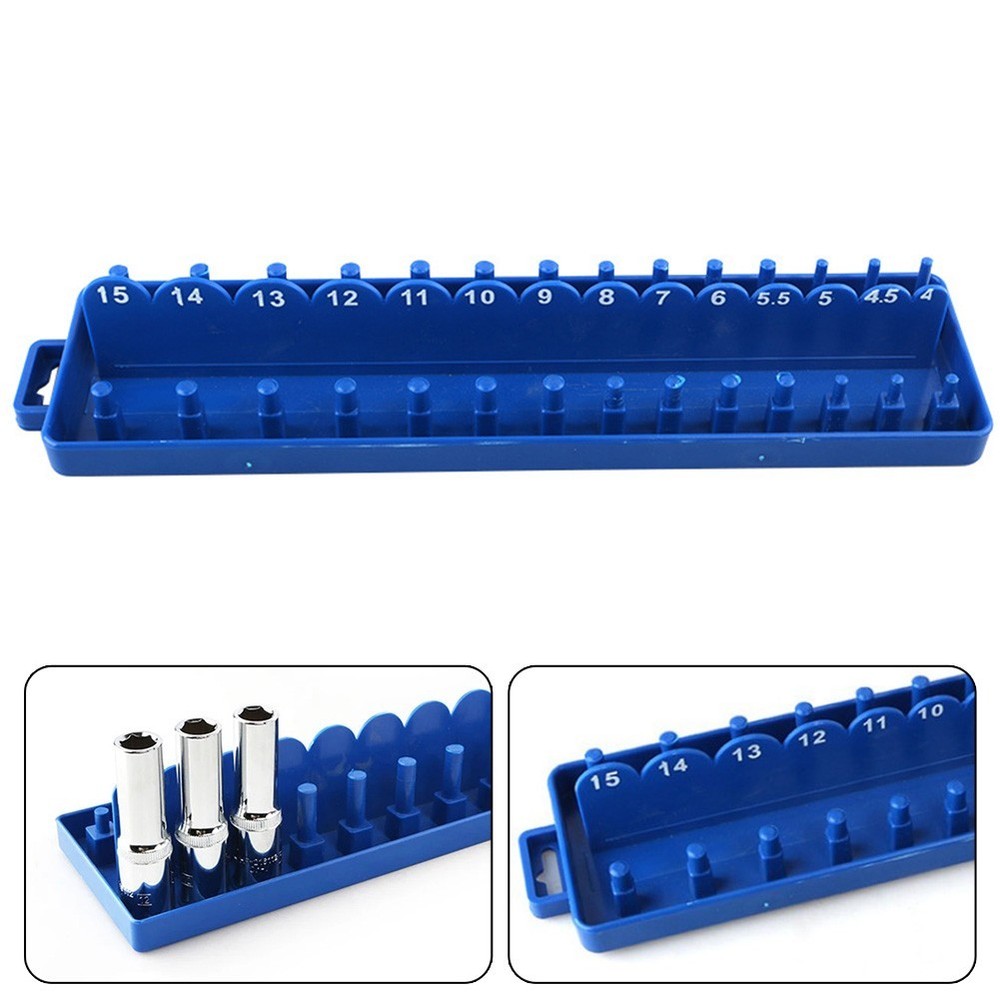 1/4\ Metric Socket Storage Organizer Holder Bracket Plastic Socket Tray Rack