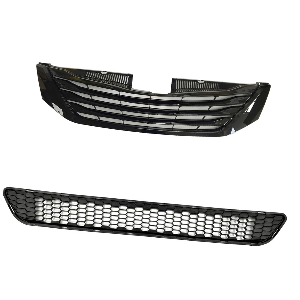 New Front Upper & Lower Grille For 2011-2017 Toyota Sienna