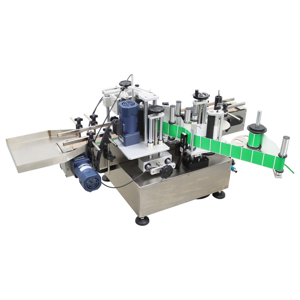 110V Desktop Automatic Round Bottle Labeling Machine for Transparent/Full Label