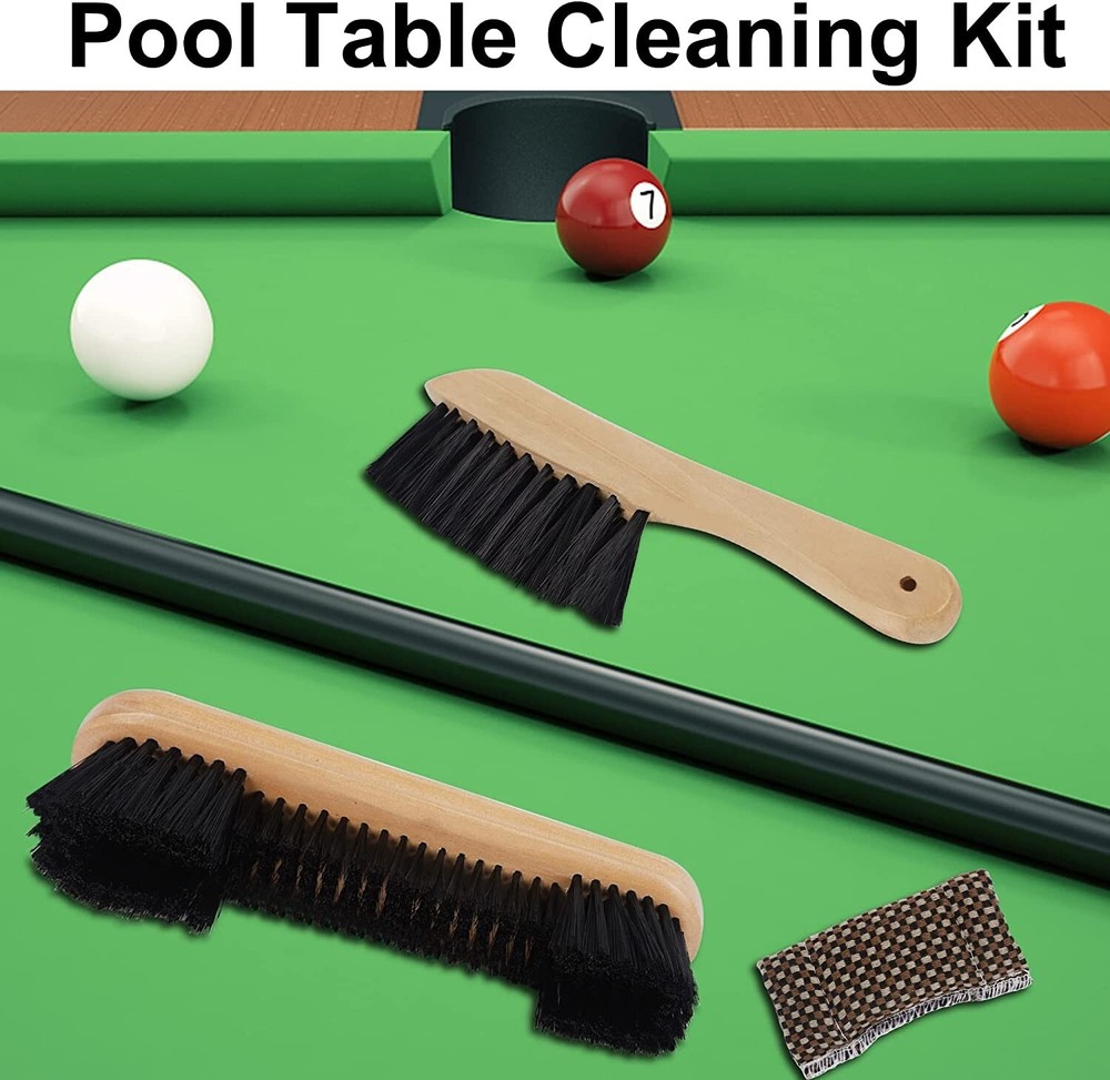 3PCS Pool Table Brush Set Pool Table Accessories Billiards Table Brush Rail NEW