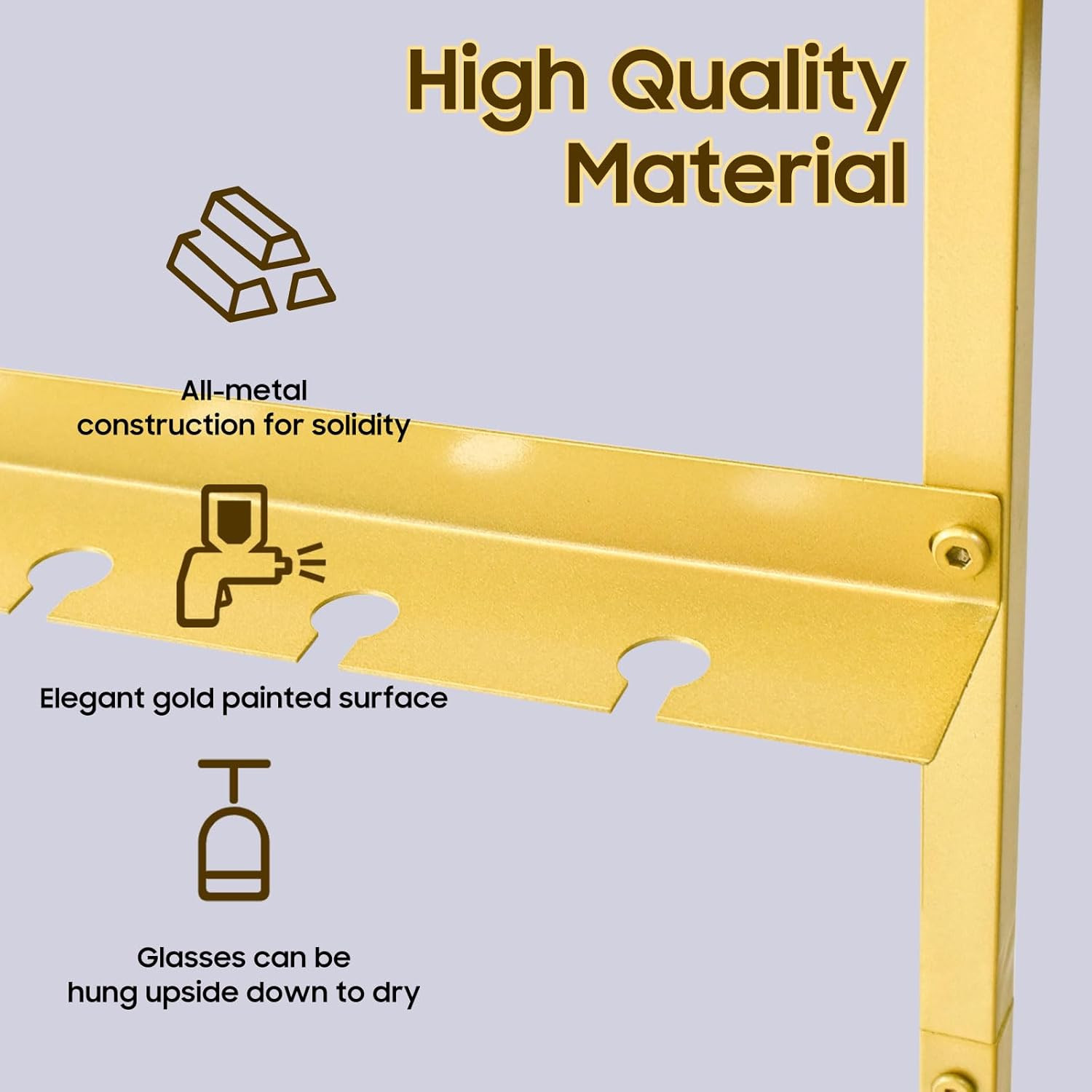 Champagne Wall Holder for Party, Champagne Tower Stand with Storage Shelf and Sw