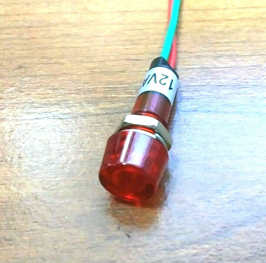 BBT 12 volt AC/DC Waterproof Bright Red LED Hi-Profile Indicator Light