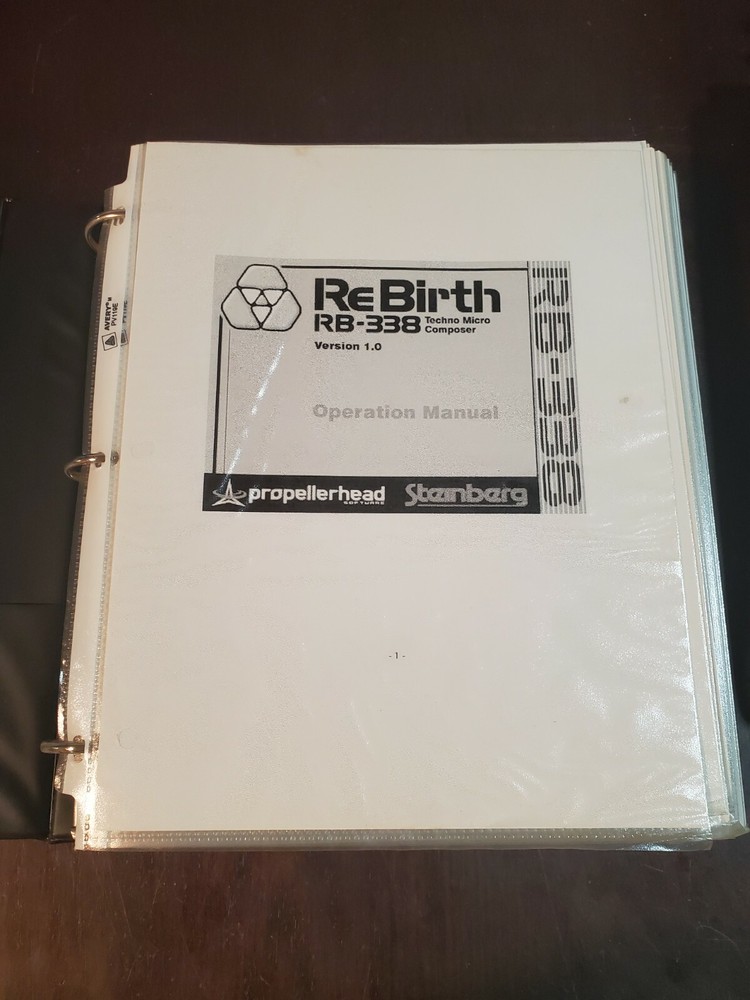 Propellerhead ReBirth RB 338 Operation Manual