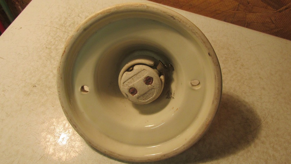 Antique Porcelain Single Ceiling Light Fixture