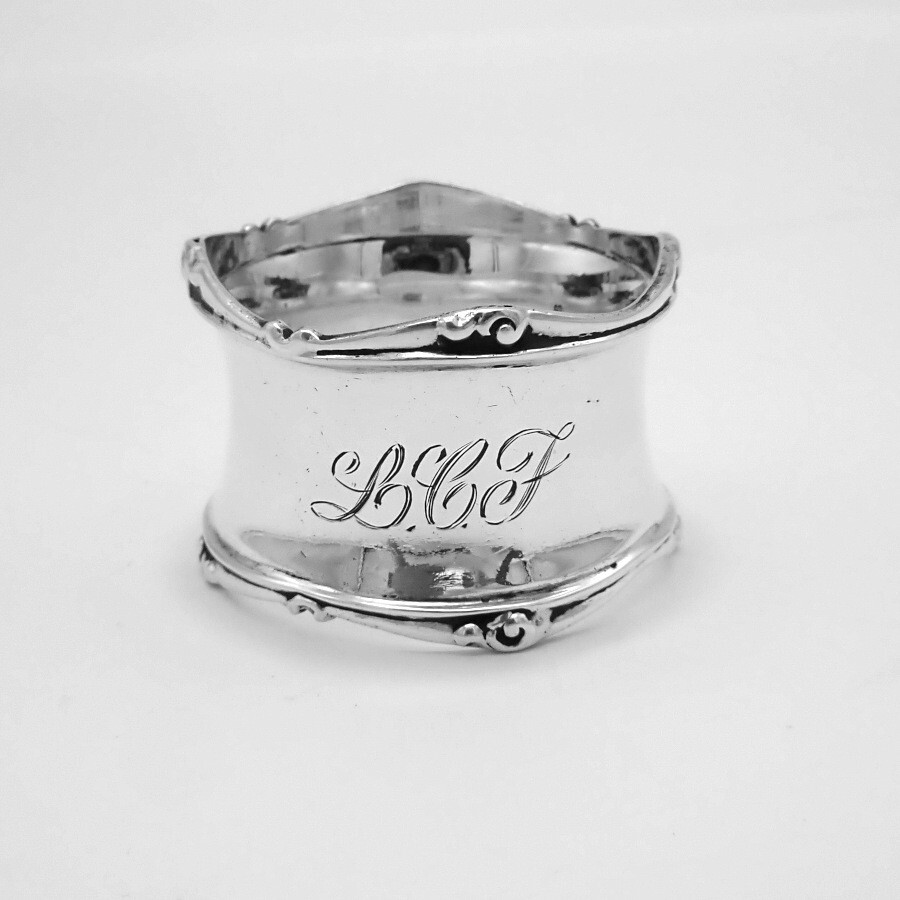 Napkin Ring Sterling Silver Mono LCF 1903