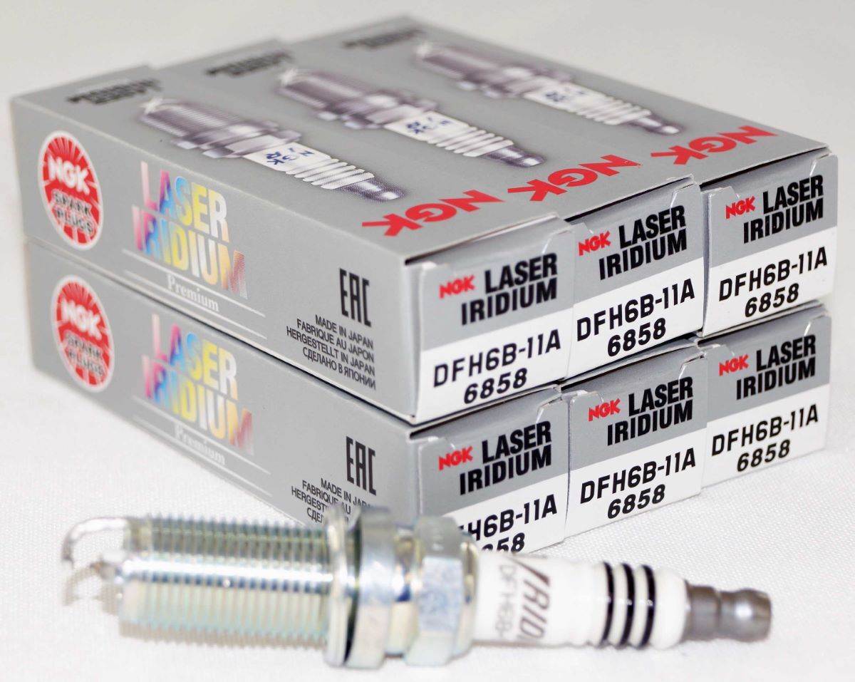 Set of 6 Genuine Authentic NGK 6858 Spark Plugs Laser Iridium DFH6B11A