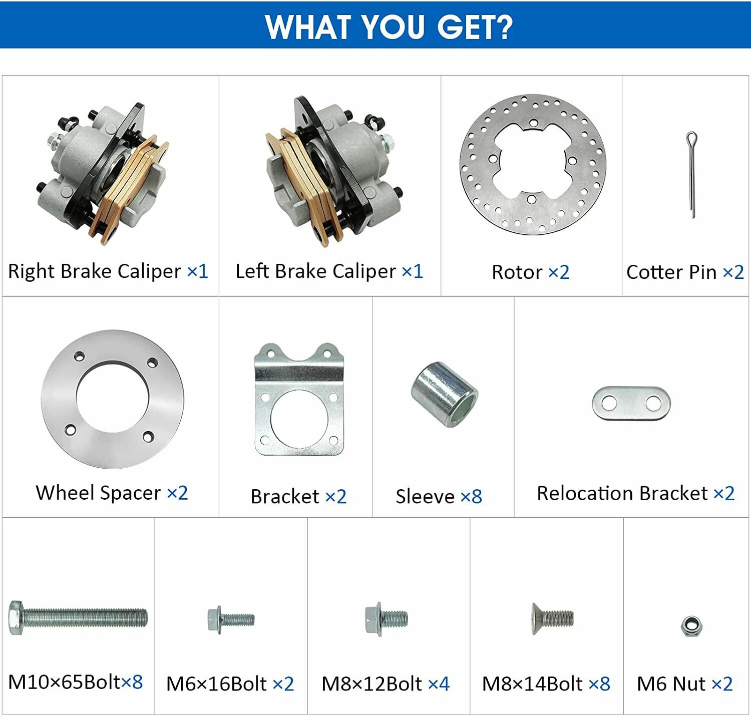 ATV Front Disc Brake Conversion Kit for Honda Foreman 400 450 4x4 (All Models)