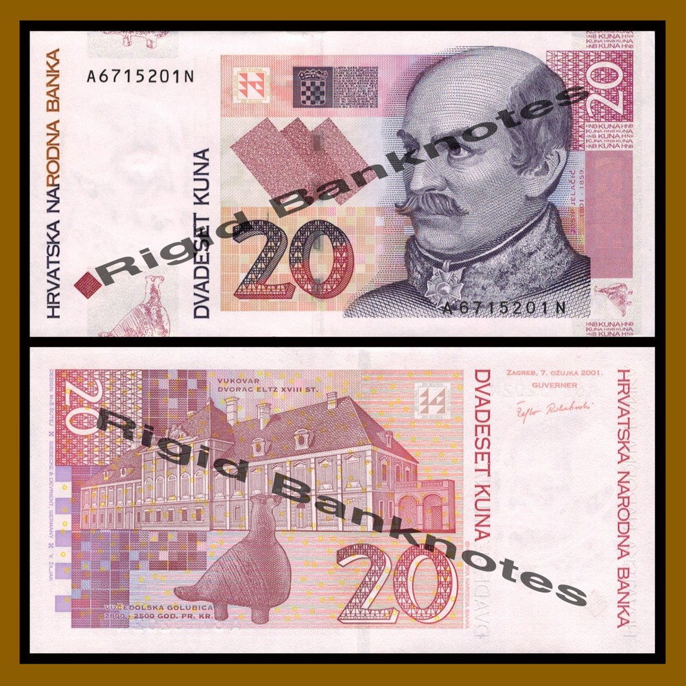 Croatia 20 Kuna, 2001 P-39a Unc