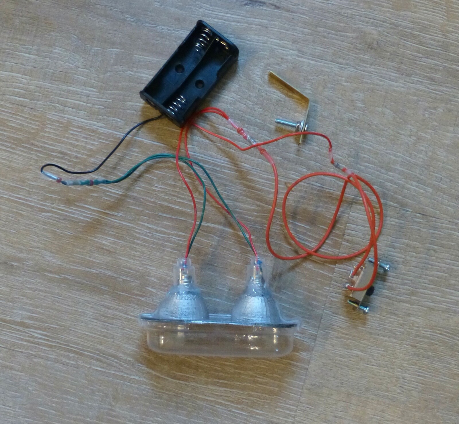 Electrical innards & lens for men's JC Higgins Flight Liner bicycle tank light