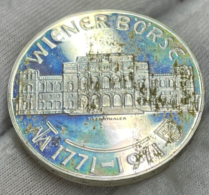 1971 Austria 25 Schilling Silver Coin Excellent Condition