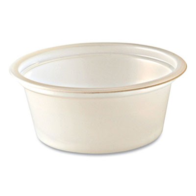 Fabrikal PC100S Portion Cups, Squat, 1 Oz, Translucent, 125/Sleeve